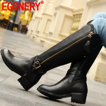 EGONERY winter new fashion knee high boots outside mid heels handmade genuine leather zip women shoes drop shipping size 32-45
EGONERY winter new fashion knee high boots outside mid heels handmade genuine leather zip women shoes drop shipping size 32-45