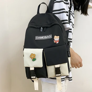 HOCODO Fashion Panelled Women Backpack Double Front Pockets School Bag For Teenage Girls Cute Student Schoolbag Nylon Backpack
HOCODO Fashion Panelled Women Backpack Double Front Pockets School Bag For Teenage Girls Cute Student Schoolbag Nylon Backpack