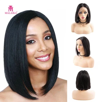 MALAIKA 100% Human Hair Lace Front Wigs Straight Short Bob 13X4 Lace Front Bleached Knots For Black Women
MALAIKA 100% Human Hair Lace Front Wigs Straight Short Bob 13X4 Lace Front Bleached Knots For Black Women