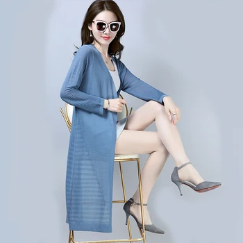 Fashion long sleeve knit cardigan Women 2020 Spring Fall Long coat Thin Sun-protection clothes Loose Sweater Pull cardigan femme
Fashion long sleeve knit cardigan Women 2020 Spring Fall Long coat Thin Sun-protection clothes Loose Sweater Pull cardigan femme
