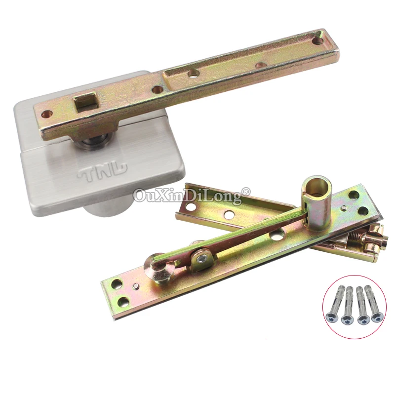 1 компл. Тяжелые невидимые скрытые пневматические дверные петли вращающиеся на 360 ° буферные демпфирующие позиционирующие петли установка ...