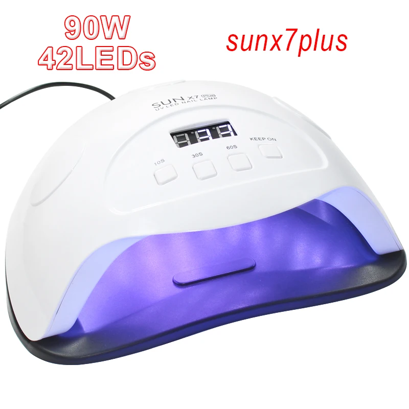 SUN X7/5 Plus LED lamp 42/36/12 LEDs UV dryer for drying Gel nail polish10S/30S/60S/99S automatic sensor timer manicure tools
SUN X7/5 Plus LED lamp 42/36/12 LEDs UV dryer for drying Gel nail polish10S/30S/60S/99S automatic sensor timer manicure tools