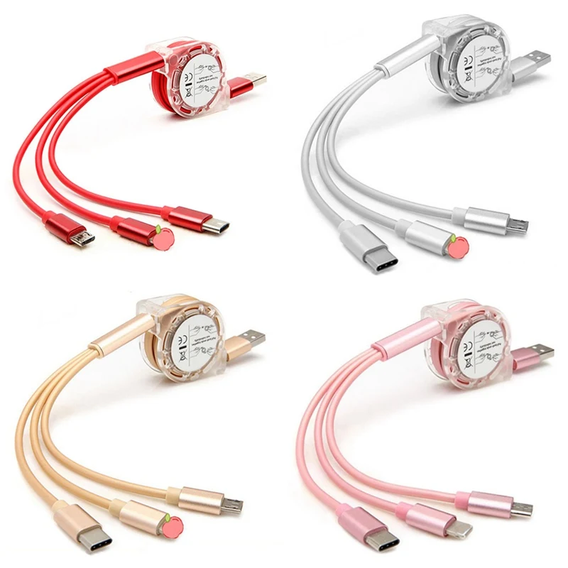 3in1 Retractable Multifunctional One Drag Three Data Line Fast Charging Cable For IPhone For Android And Type-c
3in1 Retractable Multifunctional One Drag Three Data Line Fast Charging Cable For IPhone For Android And Type-c