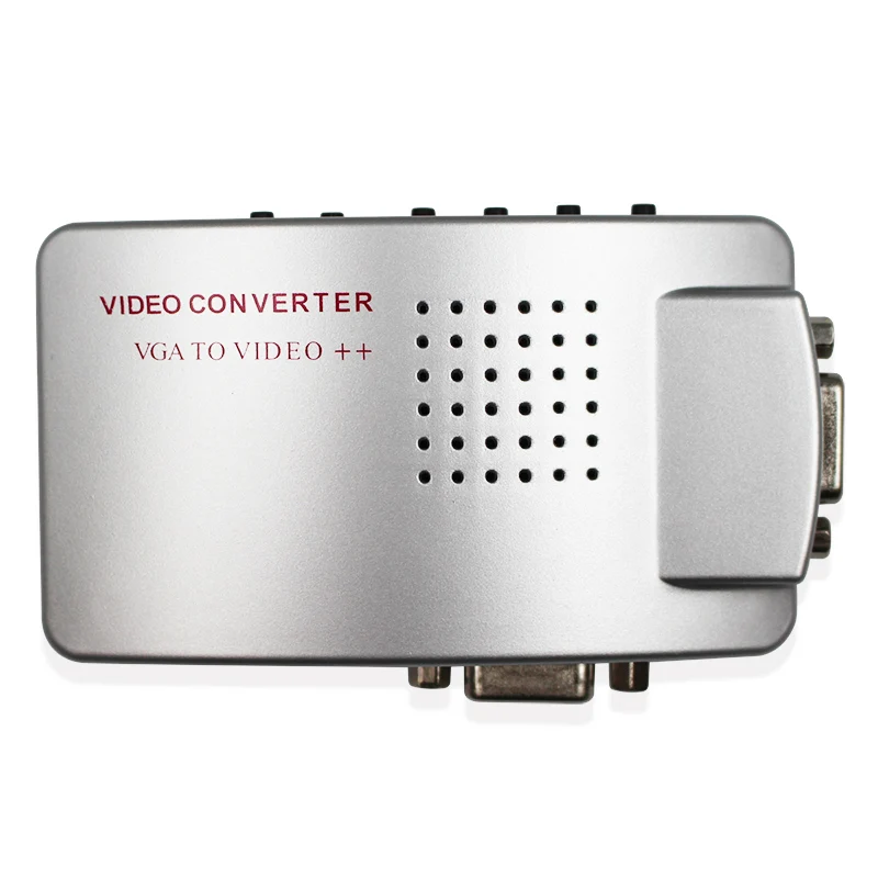 Преобразователь VGA NTSC PAL VGA-AV RCA преобразователь сигнала 1080P видеопереключатель
