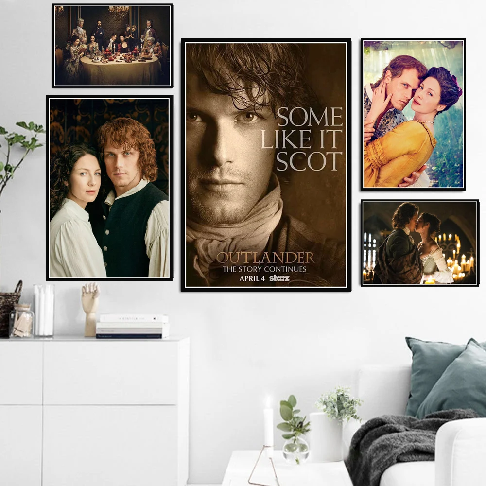Новые постеры Outlander TV Series и принты персонажей фильмов картина маслом на холсте