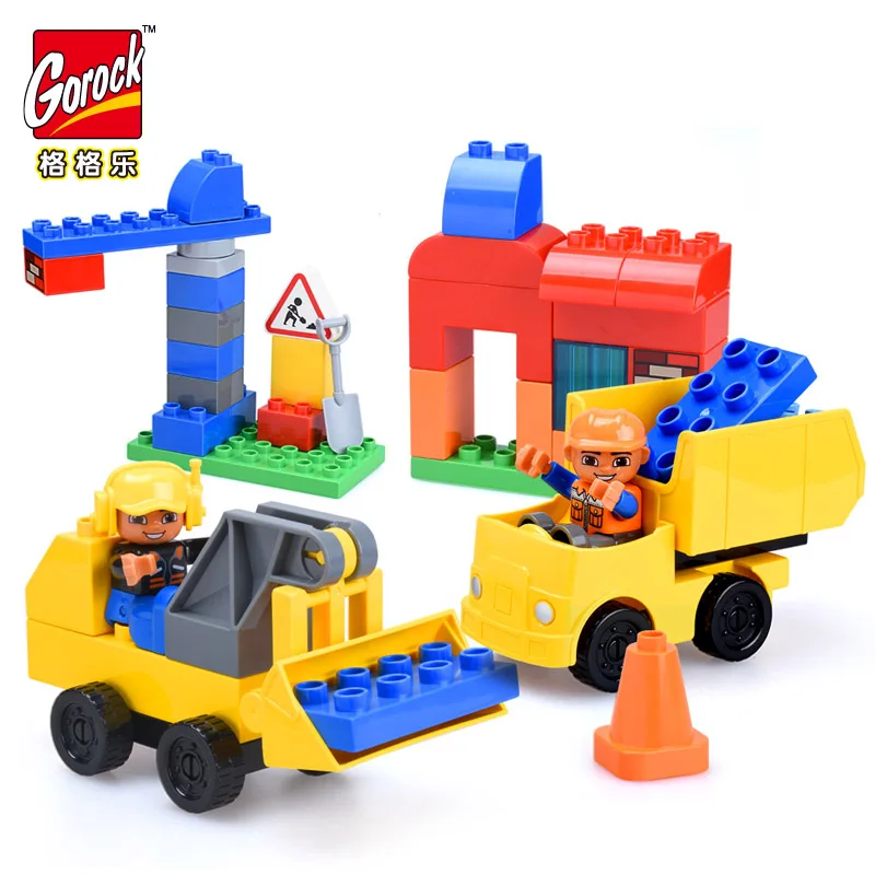 GOROCK Duplo 52pcs City Big Building Blocks Excavator Legoingly Large DIY Bricks Toys for Children Christmas Gift
GOROCK Duplo 52pcs City Big Building Blocks Excavator Legoingly Large DIY Bricks Toys for Children Christmas Gift