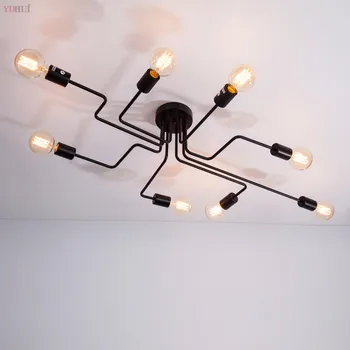 4/6/8 Heads Multiple Rod Wrought Iron Ceiling Light Retro Industrial Loft Nordic Dome Lamp for Home Decor Dinning Cafe Bar
4/6/8 Heads Multiple Rod Wrought Iron Ceiling Light Retro Industrial Loft Nordic Dome Lamp for Home Decor Dinning Cafe Bar