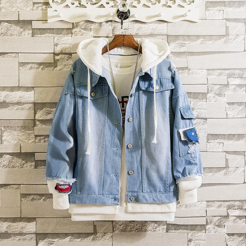 2019 Spring And Autumn New Style Jeans Coat Men's Teenager Korean-style Loose-Fit Jacket Fashion Students Hooded Coat
2019 Spring And Autumn New Style Jeans Coat Men's Teenager Korean-style Loose-Fit Jacket Fashion Students Hooded Coat