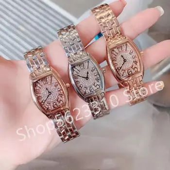 Famous brand stainless steel wine Barrel watches zircon Quartz WristWatch Rhinestone clock Fashion design Senior crystal watch
Famous brand stainless steel wine Barrel watches zircon Quartz WristWatch Rhinestone clock Fashion design Senior crystal watch