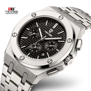 TEVISE Luxury Automatic Mechanical Men Wrist Watch Stainless Steel Calendar Multifunction Waterproof Business Clock Relogio
TEVISE Luxury Automatic Mechanical Men Wrist Watch Stainless Steel Calendar Multifunction Waterproof Business Clock Relogio