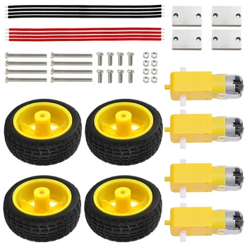 DC 3V-6V Gear TT Motor + Tire Wheel Kit for Arduino DIY Smart Car Robot Electric Wheel Kit Durable Anti-Interference
DC 3V-6V Gear TT Motor + Tire Wheel Kit for Arduino DIY Smart Car Robot Electric Wheel Kit Durable Anti-Interference