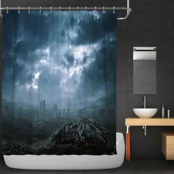 View of Modern Building with Dark Mist Shower Curtain,112451 Bathroom Decor Set with Hooks,72''W x 72''H
View of Modern Building with Dark Mist Shower Curtain,112451 Bathroom Decor Set with Hooks,72''W x 72''H