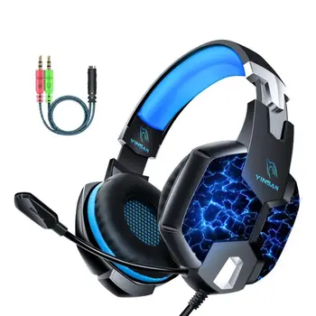 Gaming Headset Glowing Vibrating Headphones Stereo with Microphone for Laptop Tablet Phone 
Gaming Headset Glowing Vibrating Headphones Stereo with Microphone for Laptop Tablet Phone