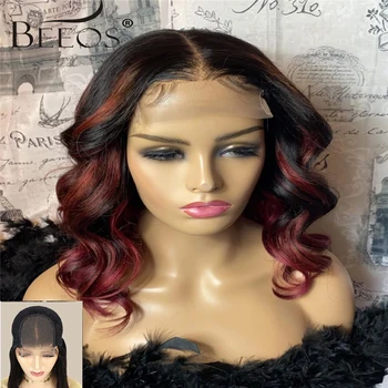 Beeos 180% 4*4 Closure Lace Wigs 99J Highlight Colored Short Loose Wave Bob Brazilian Remy Human Hair Wigs Pre Plucked
Beeos 180% 4*4 Closure Lace Wigs 99J Highlight Colored Short Loose Wave Bob Brazilian Remy Human Hair Wigs Pre Plucked
