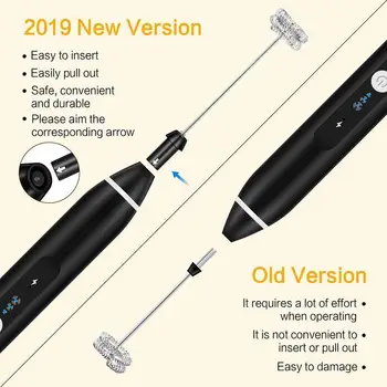 Electric Milk Frother Mini Mixer Foamer Coffee Whisk USB Egg Stirrer Beater Tool Cooking Mixer Kitchen Stirring Egg Recharg A9J6
Electric Milk Frother Mini Mixer Foamer Coffee Whisk USB Egg Stirrer Beater Tool Cooking Mixer Kitchen Stirring Egg Recharg A9J6