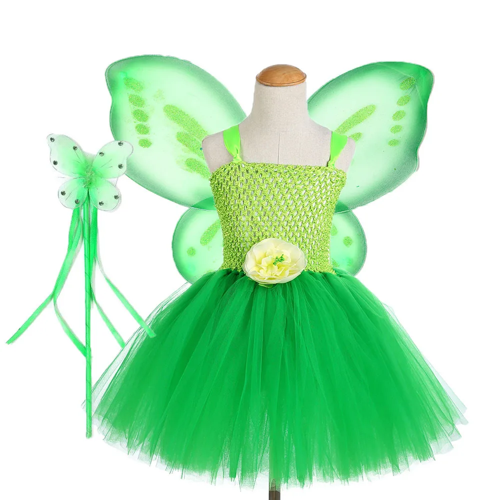 Tinkerbell Girl Magic Fairy Birthday Party Tutu Dress Kids Princess Pixie Cosplay Costume With Wings 1-10y Halloween Role Play
Tinkerbell Girl Magic Fairy Birthday Party Tutu Dress Kids Princess Pixie Cosplay Costume With Wings 1-10y Halloween Role Play