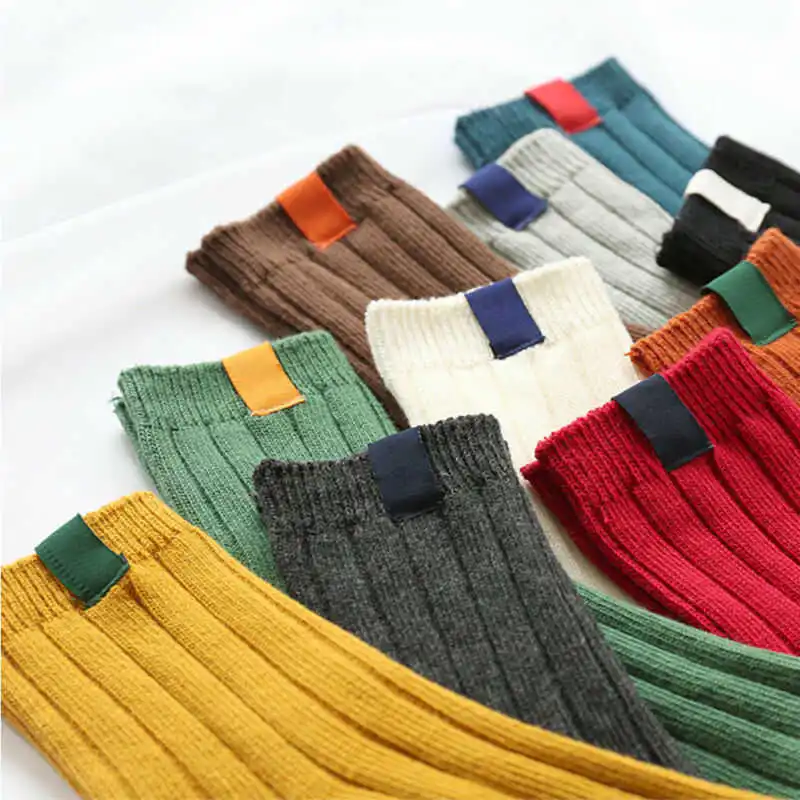 Cotton Women Solid Color Winter Socks Warm Striped Thick Autumn 1Pair Tube Middle socks
Cotton Women Solid Color Winter Socks Warm Striped Thick Autumn 1Pair Tube Middle socks