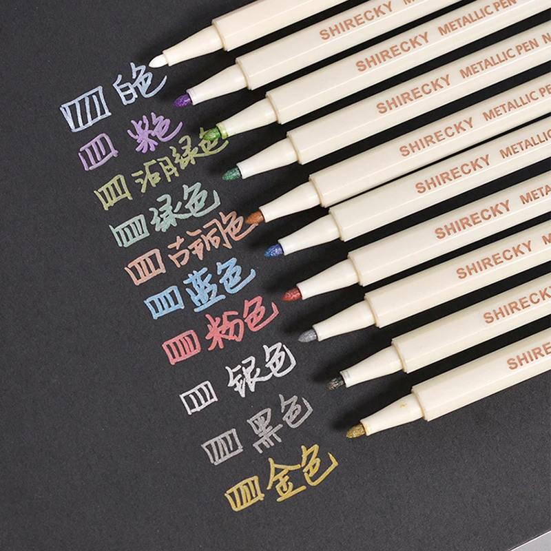 WaitHope 10 colors SHIRECKY micron pen Detailed marking Metal marker for album black paper drawing School Art white paint pens
WaitHope 10 colors SHIRECKY micron pen Detailed marking Metal marker for album black paper drawing School Art white paint pens