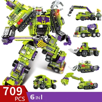 709pcs Engineering Truck Warrior Model Building Blocks Toys Mech Robot Autobots Car Mixer Bricks Construction Toys for Children
709pcs Engineering Truck Warrior Model Building Blocks Toys Mech Robot Autobots Car Mixer Bricks Construction Toys for Children