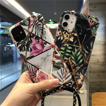 Summer Flower Phone Case For Samsung s8 s9 s10 plus Plating geometric cover With Lanyard Neck Strap Rope For Samsung note10 pro
Summer Flower Phone Case For Samsung s8 s9 s10 plus Plating geometric cover With Lanyard Neck Strap Rope For Samsung note10 pro
