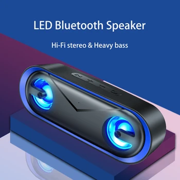 Hi-Fi Stereo Speaker Wired Wireless Speaker LED Bluetooth Speaker Music Player 4D Surround Sound Box with Strap AUX USB TF
Hi-Fi Stereo Speaker Wired Wireless Speaker LED Bluetooth Speaker Music Player 4D Surround Sound Box with Strap AUX USB TF