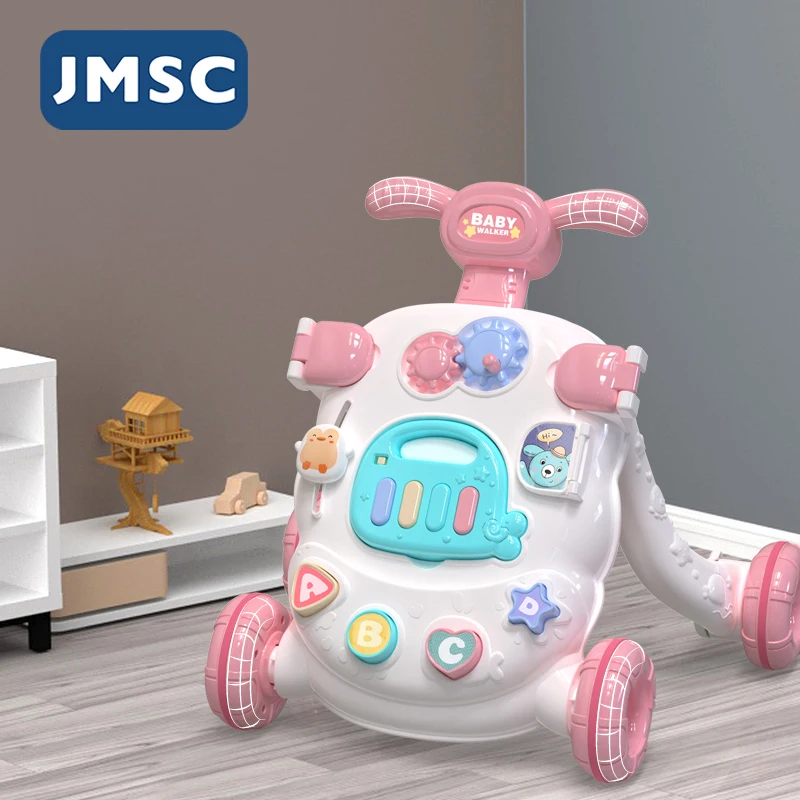 Детские ходунки jsmc многофункциональная тележка на четырех колесах с подставкой