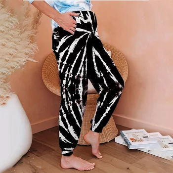 Dyeing Zebra Ladies Homewear Pants Elastic Waist Drawstring Pocket Female Casual Pant Spring Summer Fashion Ladies Clothes
Dyeing Zebra Ladies Homewear Pants Elastic Waist Drawstring Pocket Female Casual Pant Spring Summer Fashion Ladies Clothes
