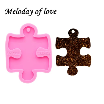 Shiny Puzzle molds for keychain DIY epoxy model resin key keychains moulds silicone custom keychain mold DY0135
Shiny Puzzle molds for keychain DIY epoxy model resin key keychains moulds silicone custom keychain mold DY0135