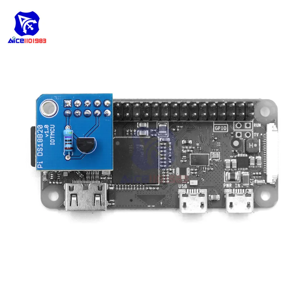 diymore Pi DS18B20 Temperature Sensor Module for Raspberry Pi 1, Pi 2, Pi 3, Pi Zero, A+, B+
diymore Pi DS18B20 Temperature Sensor Module for Raspberry Pi 1, Pi 2, Pi 3, Pi Zero, A+, B+