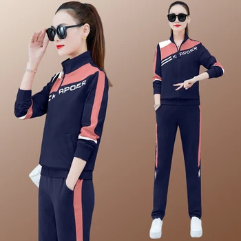 tracksuit for women 2020 spring ladies large size Colorblock Hoodie jacket +pants suits women's plus size two piece sets
tracksuit for women 2020 spring ladies large size Colorblock Hoodie jacket +pants suits women's plus size two piece sets