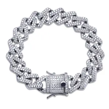 Personality Hip Hop/Punk Men's Bracelets Iced Out Cubic Zircon Miami Curb Cuban Link Chain Bracelet Jewelry Gifts 
Personality Hip Hop/Punk Men's Bracelets Iced Out Cubic Zircon Miami Curb Cuban Link Chain Bracelet Jewelry Gifts