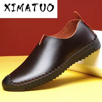 Men Leather Shoes 2020 New Casual Designer Shoes Slip On Fashion Drivers Comfort Loafers Cowhide Moccasins 
Men Leather Shoes 2020 New Casual Designer Shoes Slip On Fashion Drivers Comfort Loafers Cowhide Moccasins