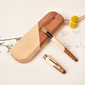 Novel and unique high-quality wooden pen case two-color matching design customizable LOGO send to friends and businessmen
Novel and unique high-quality wooden pen case two-color matching design customizable LOGO send to friends and businessmen