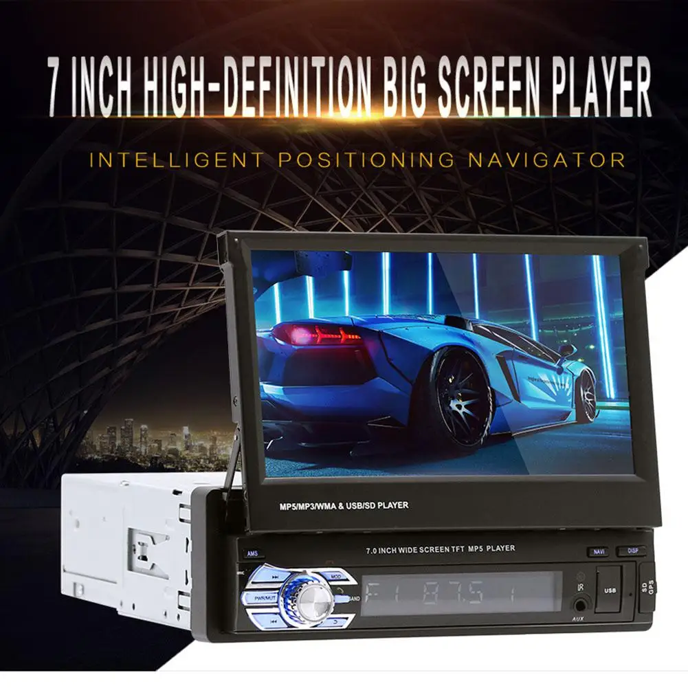 7inch Car Multimedia MP5 Player Autoradio Bluetooth Fm Transmitter GPS Navigation 1DIN android radio with retractable screen
7inch Car Multimedia MP5 Player Autoradio Bluetooth Fm Transmitter GPS Navigation 1DIN android radio with retractable screen