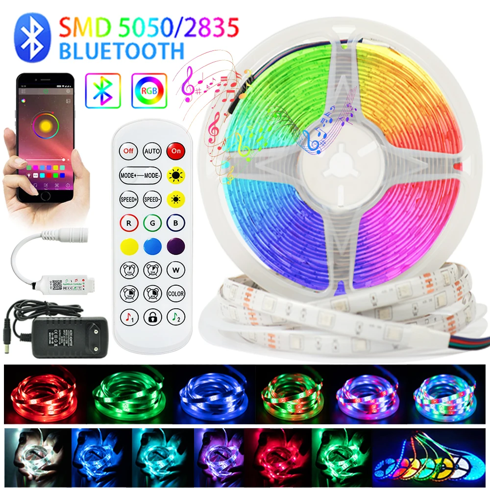 Светодиодная лента освещение Bluetooth для стола кухни Iuces RGB 5050/2835 водонепроницаемая