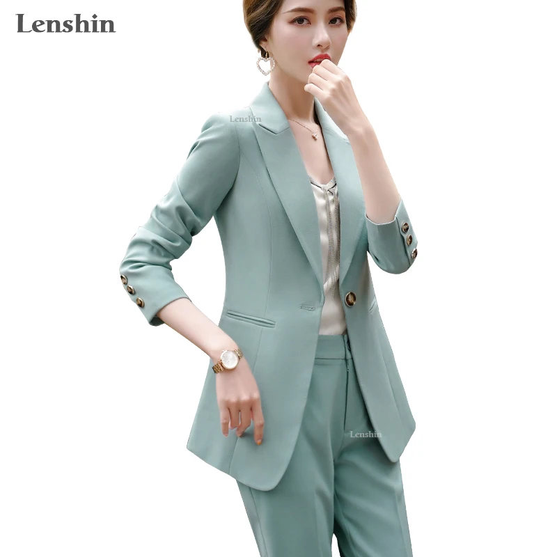 Фото Женский комплект 2 шт. брючный костюм Lenshin Офисная Женская одежда для работы