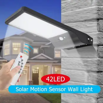 42LED Solar Motion Sensor Wall Lamp Remote Control Outdoor Security Light for Garden Human Body Induction Automatic Switch
42LED Solar Motion Sensor Wall Lamp Remote Control Outdoor Security Light for Garden Human Body Induction Automatic Switch