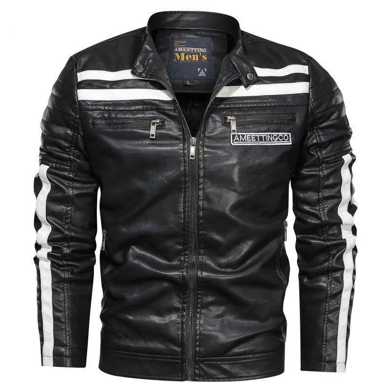 2019 Men Leather Jacket New Autumn Motorcycle Casual Slim PU Leather Jackrets Zipper Fashion Mens Bomber Jacket L-3XL
2019 Men Leather Jacket New Autumn Motorcycle Casual Slim PU Leather Jackrets Zipper Fashion Mens Bomber Jacket L-3XL