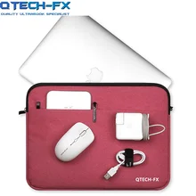 Toile sacoche pour ordinateur portable hommes ou femmes sac à main 13 "14" 15.6 "pour Apple Macbook air QTECH Lenovo HP housse pour ordinateur portable gris(China)