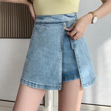 2021 New Casual High Waist Denim Shorts Skirts Women Streetwear BF Style Summer All-match Short Jeans Skirts with Zipper Female
2021 New Casual High Waist Denim Shorts Skirts Women Streetwear BF Style Summer All-match Short Jeans Skirts with Zipper Female