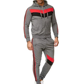 Men's Tracksuit Set Hip Hop Man Jogging Suit Casual Colorblock Stripe Sweat Suits Grey Gym Clothes Autumn Men Sets Sportswear
Men's Tracksuit Set Hip Hop Man Jogging Suit Casual Colorblock Stripe Sweat Suits Grey Gym Clothes Autumn Men Sets Sportswear