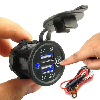 Car Charger With Touch ON OFF Switch Plastic DC 12V-24V Dual USB Adapter Charger Accesorios Para Auto Car Charger
Car Charger With Touch ON OFF Switch Plastic DC 12V-24V Dual USB Adapter Charger Accesorios Para Auto Car Charger
