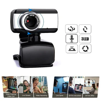 USB Computer Camera 480P Manual Focus Web Camera Drive-free Webcam with External Microphone for Video Chat Online Conference
USB Computer Camera 480P Manual Focus Web Camera Drive-free Webcam with External Microphone for Video Chat Online Conference