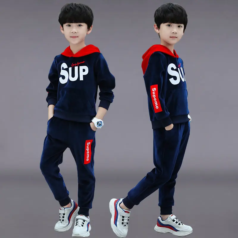 Tracksuit For Boys Clothing Sets 2019 Autumn Winter Boys Clothing Outfit Kids Clothes For Boys Suit Teenage Children Clothing 
Tracksuit For Boys Clothing Sets 2019 Autumn Winter Boys Clothing Outfit Kids Clothes For Boys Suit Teenage Children Clothing