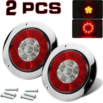 2pcs Car Turn Signal Brake Light 4inch Round Red/Amber 16 LED Truck Trailer Brake Stop Turn Signal Tail Lights
2pcs Car Turn Signal Brake Light 4inch Round Red/Amber 16 LED Truck Trailer Brake Stop Turn Signal Tail Lights