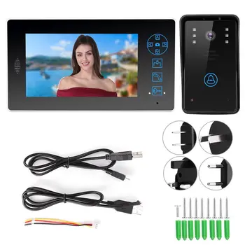 7in TFT 2.4G Wireless Video Doorbell IR Night Vision Intercom Rainproof 100V-240V 
7in TFT 2.4G Wireless Video Doorbell IR Night Vision Intercom Rainproof 100V-240V
