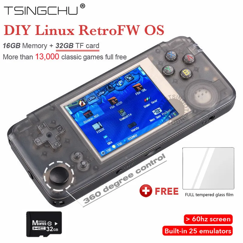 Latest Version RS97 Plus RetroFW Linux System Retro Game Console 3.0 inch 60Hz HD Screen Double System RGP Handheld Game Player
Latest Version RS97 Plus RetroFW Linux System Retro Game Console 3.0 inch 60Hz HD Screen Double System RGP Handheld Game Player