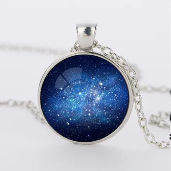 

30 Sun star moon Earth Constellation Glass Expanse Starry sky Black Hole Cosmic Wonder Necklace Ball Nature Time Lucky jewelry