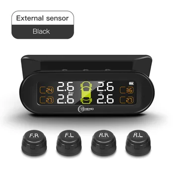 Solar USB Car TPMS Tire Pressure Monitor System 4PCS External Sensor Real-Time Display Auto Alarm Dashboard TPMS Color Screen 
Solar USB Car TPMS Tire Pressure Monitor System 4PCS External Sensor Real-Time Display Auto Alarm Dashboard TPMS Color Screen
