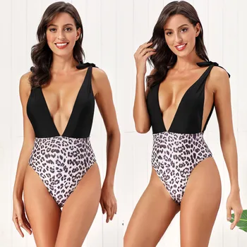 2020 Best Selling Womens Jumpsuit Leopard Print Biquini Bottom Push-Up Pad Bathing Suit Deep-V Female Intimates Traje de baño
2020 Best Selling Womens Jumpsuit Leopard Print Biquini Bottom Push-Up Pad Bathing Suit Deep-V Female Intimates Traje de baño